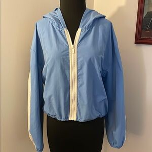 Prince women’s Cropped Hooded Full Zip Windbreaker Jacket-XL